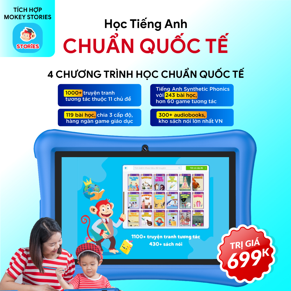 Hình ảnh Máy tính bảng Masstel Kidzone dành cho bé - quản lý thời gian cho bé - bé học tốt, hiệu quả cao - 1 đổi 1 trong 100 ngày - Hàng chính hãng