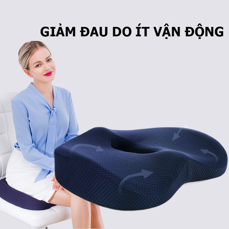 Đệm Ngồi Văn Phòng 3D; Đệm Mông Thoáng Khí, Giảm Mệt Mỏi, Lớp Lót Từ Tính Thoáng Mát Bốn Mùa - Hàng Nhập Khẩu