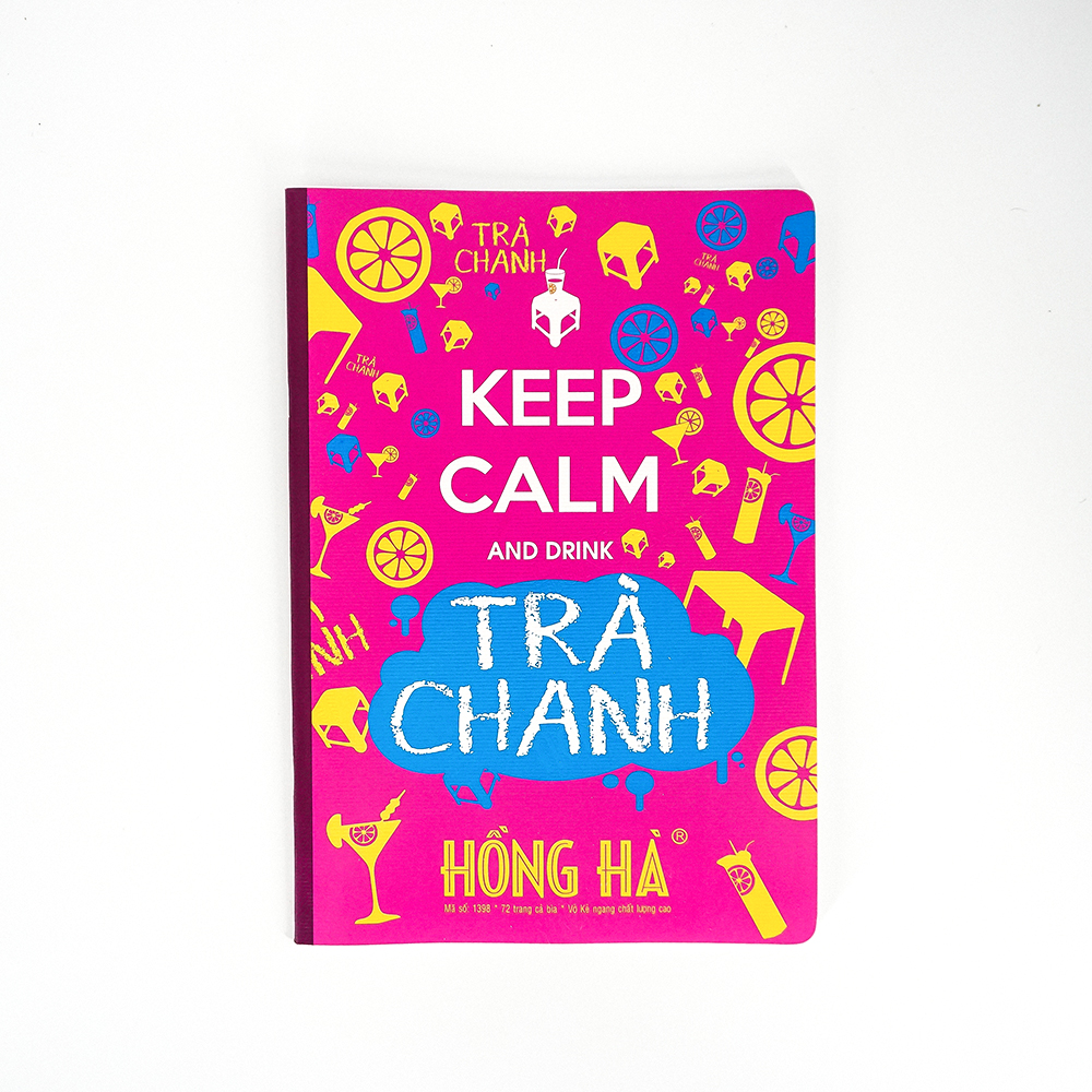 Vở kẻ ngang 72 trang Keep Calm &amp; Trà Chanh 1398 (15 quyển)