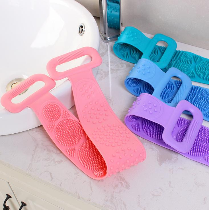 Đai tắm chà lưng silicon, đai cọ lưng massage silicon  - GDHN Loại Tốt