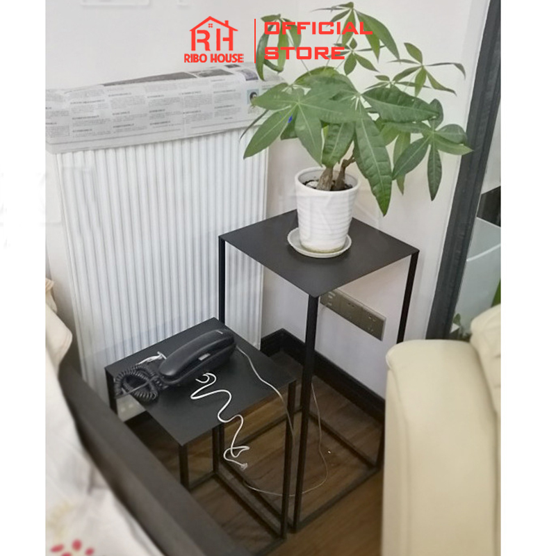 Combo 2 Bàn trang trí RIBO HOUSE bàn khung kim loại sơn tĩnh điện trang trí phòng khách - phòng ngủ phong cách Châu Âu RIBO157