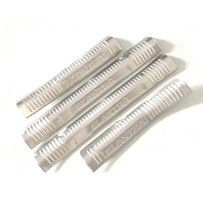 Bộ Ốp bậc cửa, Nẹp bước chân INOX sus304 dành cho xe Huyndai Elantra - Bên trong