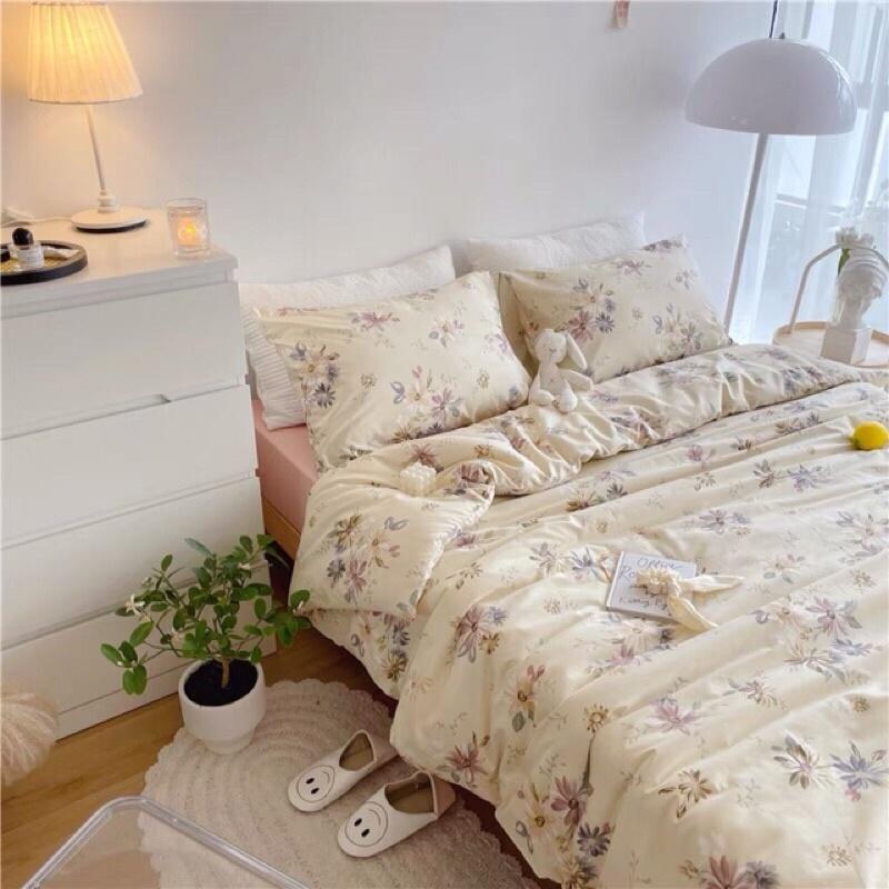 Bộ chăn ga gối cotton living 4 món