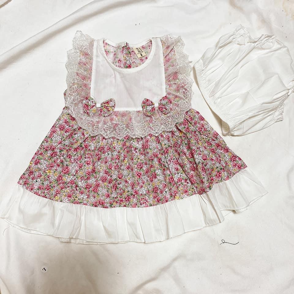 váy hoa cho bé gái diện hè đi học đi chơi thoáng mát dễ thương có kèm quần chip