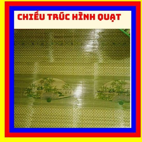 Chiếu trúc cao cấp hình rẻ quạt Tây bắc,chiếu tăm trúc màu tự nhiên rộng 1m8 x dài 2m