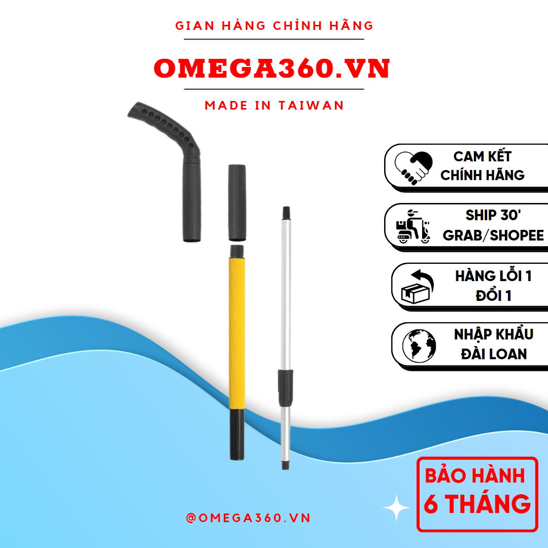 Thân Cây Lau Nhà Omega Mop Plus ( Không Bông)