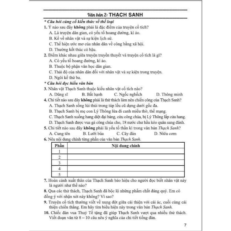 Sách - Hướng dẫn trả lời câu hỏi &amp; bài tập theo thể loại ngữ văn 6 (ngữ liệu ngoài sách giáo khoa) - HA
