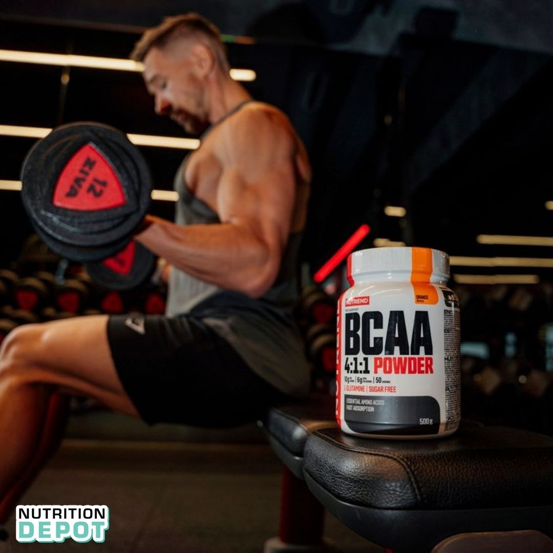 Thực phẩm bổ sung phục hồi cơ bắp Nutrend BCAA 4:1:1 Powder vị Cam (Hộp 500g) - Nutrition Depot Vietnam