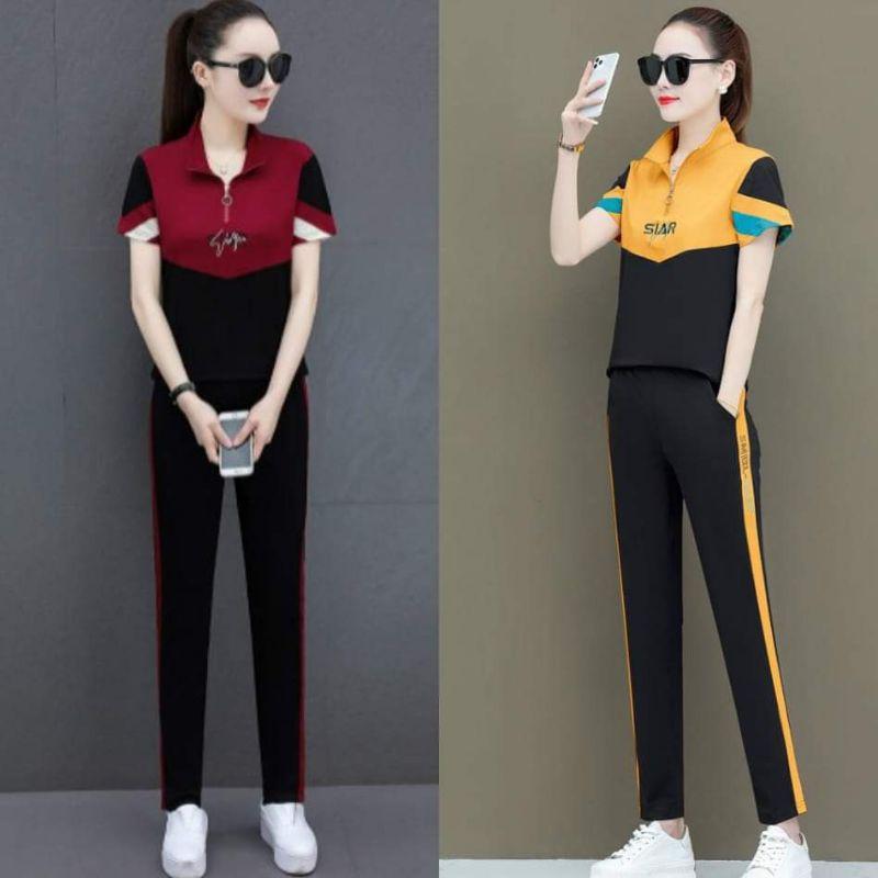SÉT BỘ THỂ THAO KHÓA KÉO CHỮ THÊU