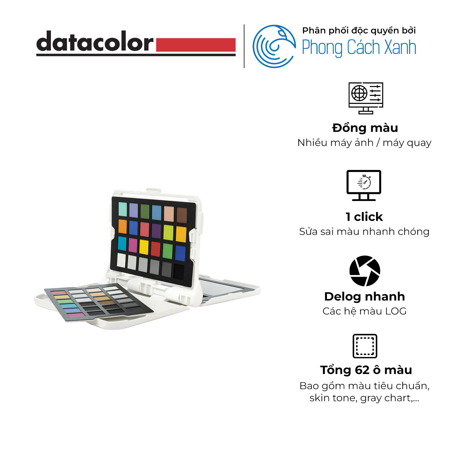 Cân màu cảm biến máy chụp / máy quay Datacolor Spyder Checkr Photo V2 - Hàng Chính Hãng