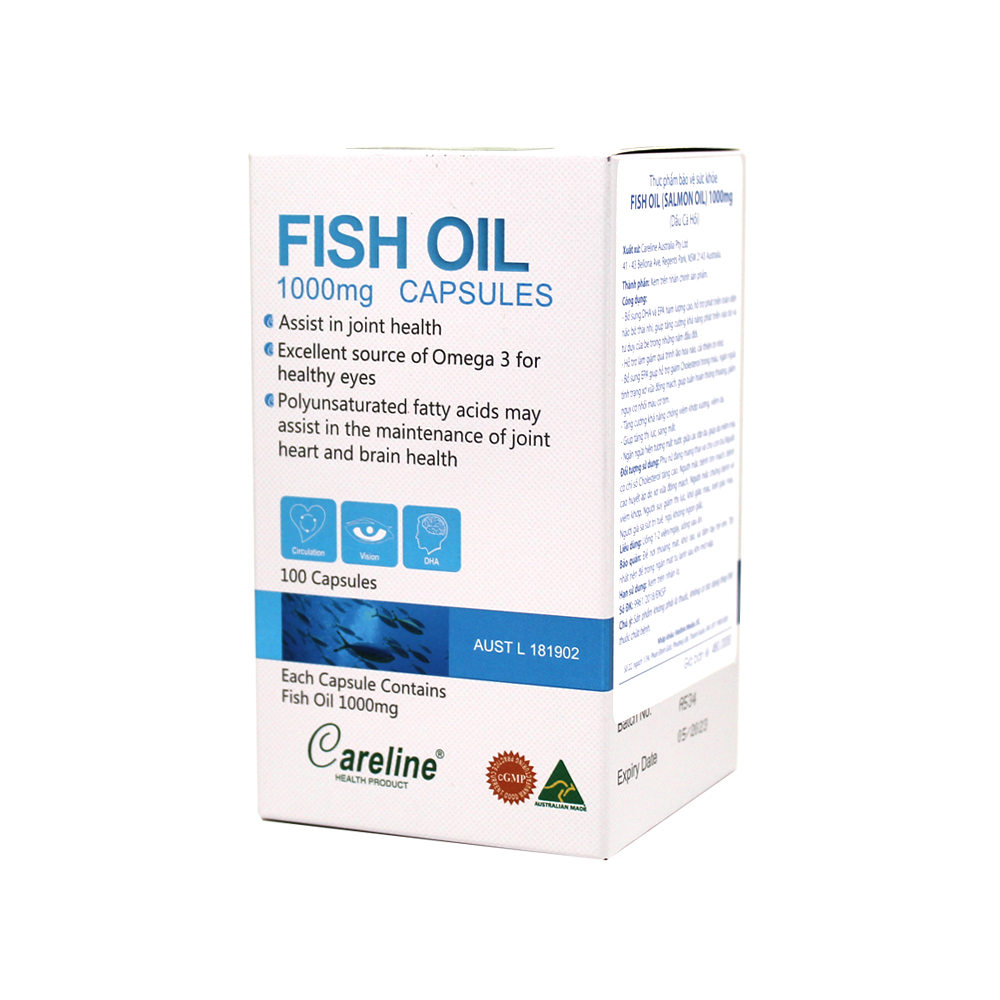  Viên uống dầu cá hồi Omega 3 Salmon Fish Oil Careline