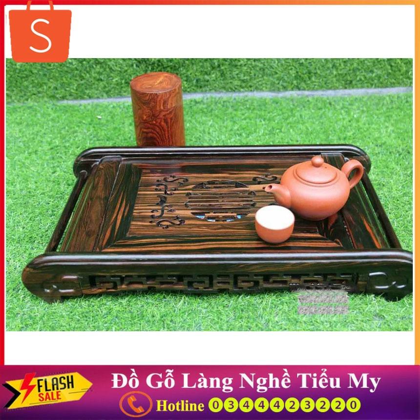 Khay trà chân Cuốn Thư gỗ Mun cực sang trọng, độc đáo. Cao Cấp - Khay Đựng Nước Inox 304
