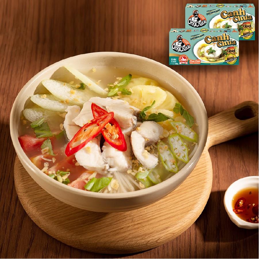 Combo 5 Hộp Viên Gia Vị Canh Chua Gold Ông Chà Và 126g (Sweet &amp; Sour Soup Cubes)