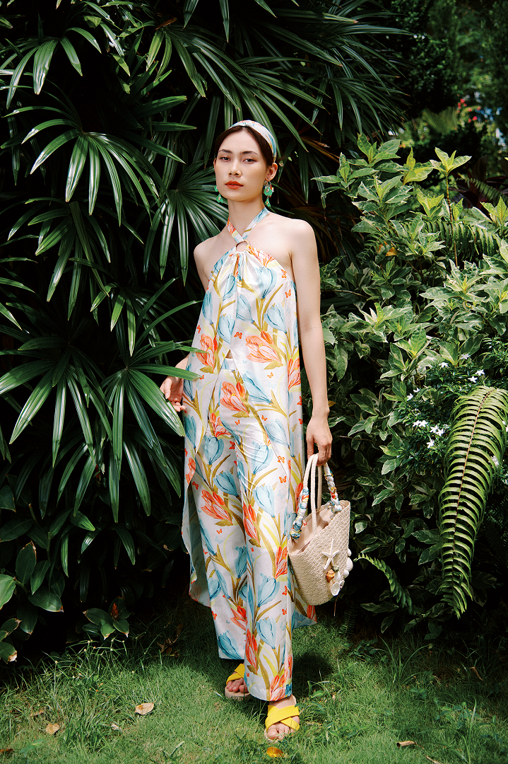 Đầm Bộ Cổ Yếm Tulips DRE230 thời trang thiết kế Hity