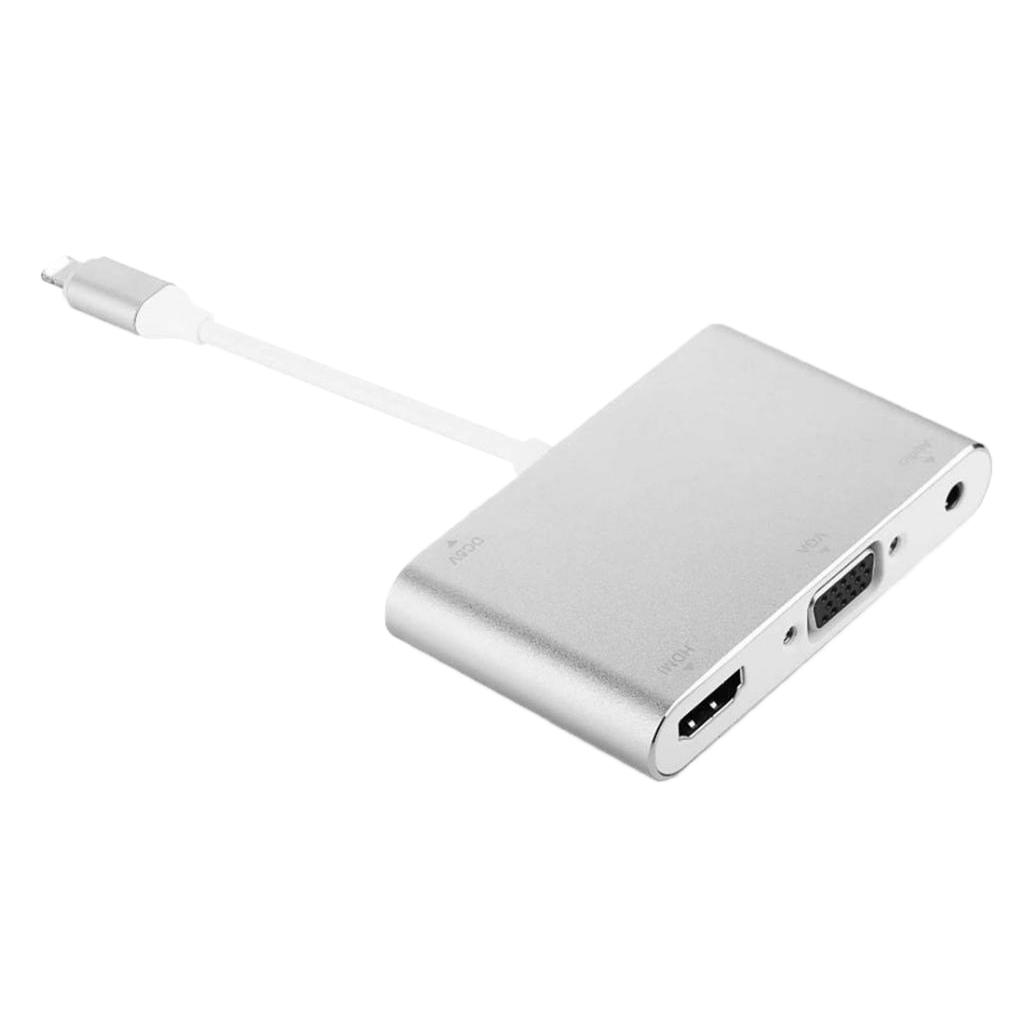 1080P HD For IPhone To HDMI VGA Audio Adapter For IPad IPhone X/8+/8/7+