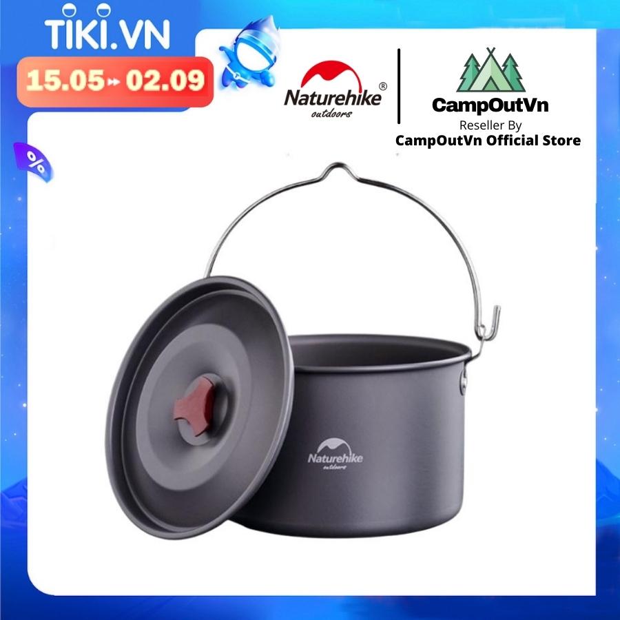 Đồ cắm trại nồi treo dã ngoại Naturehike campoutvn NH17D021-G 4L chắc chắn an toàn sức khoẻ A285