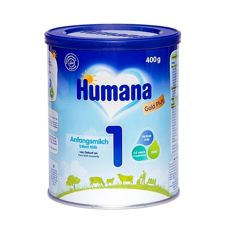 (Mua 1 Tặng 4) Sữa Bột Công Thức Dành Cho Trẻ Humana Gold Plus 1 (400g) - Nhập Khẩu Từ Đức - Date 17/02/2024