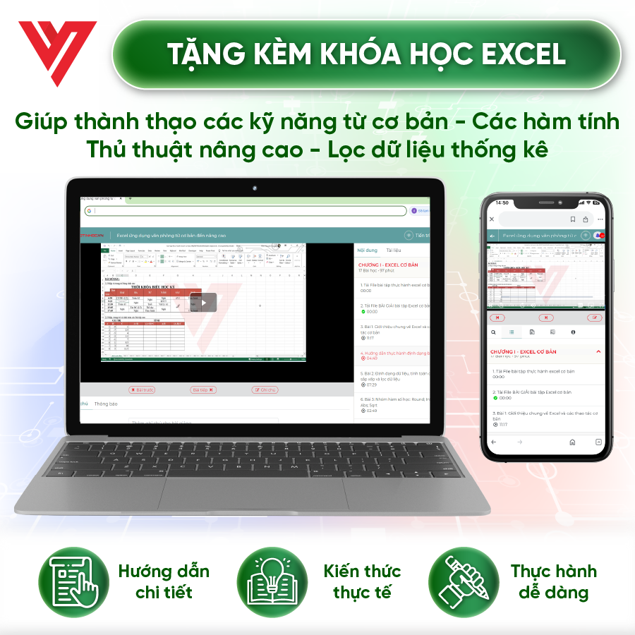 Combo 2 sách Excel và 90 Hàm Excel ĐÀO TẠO TIN HỌC Chuyên Ứng Dụng Văn Phòng Tặng Kèm Video Khóa Học