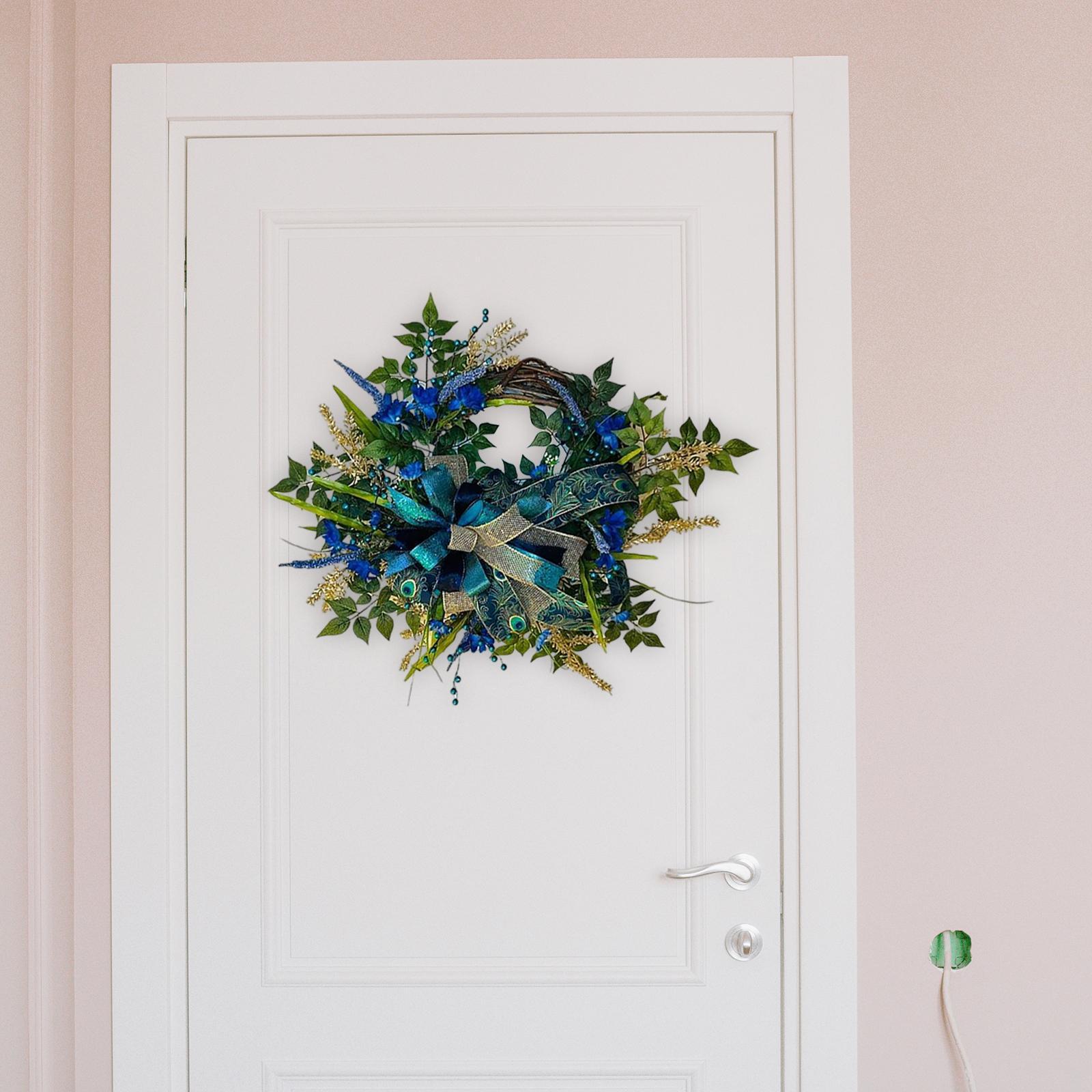 Artificial Flower Wreath Spring/Summer Wreath for Wall Farmhouse Home Decor