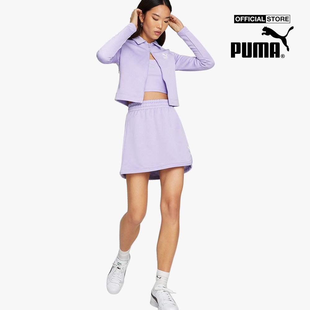 PUMA - Áo polo nữ tay dài phối zip Classics539004