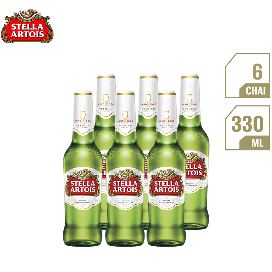 Bia Stella Artois 330ml 6 chai