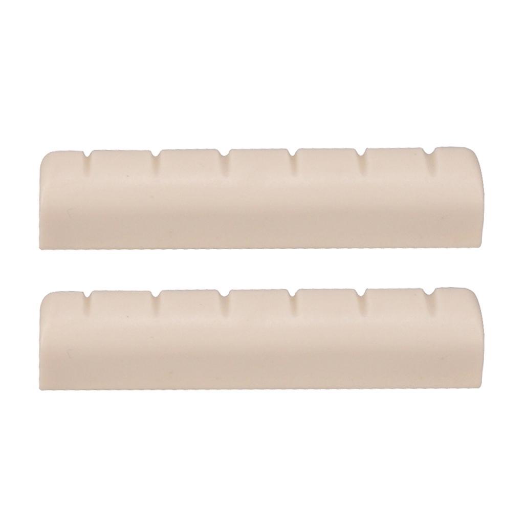 2 Pcs Guitar Slotted Nut For Classcial 6 String Guitar Parts Beige Color