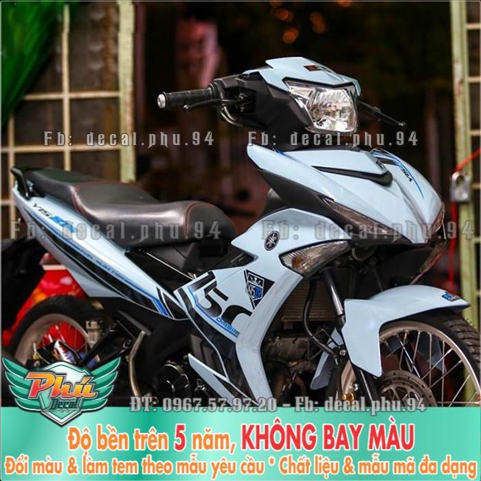 Tem rời EX 150 Y15 ZR xe trắng