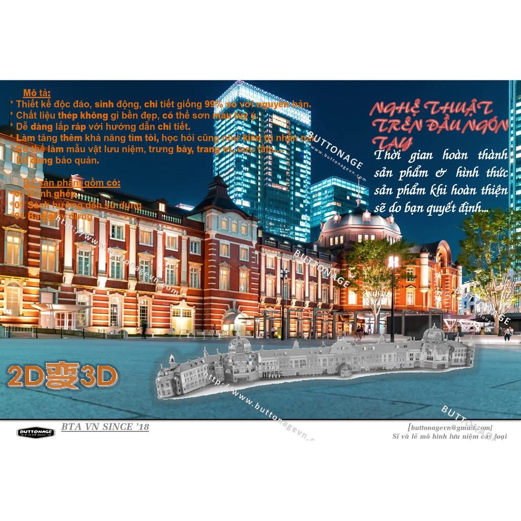 Mô Hình Lắp Ráp 3d Nhà Ga Xe Lửa Tokyo