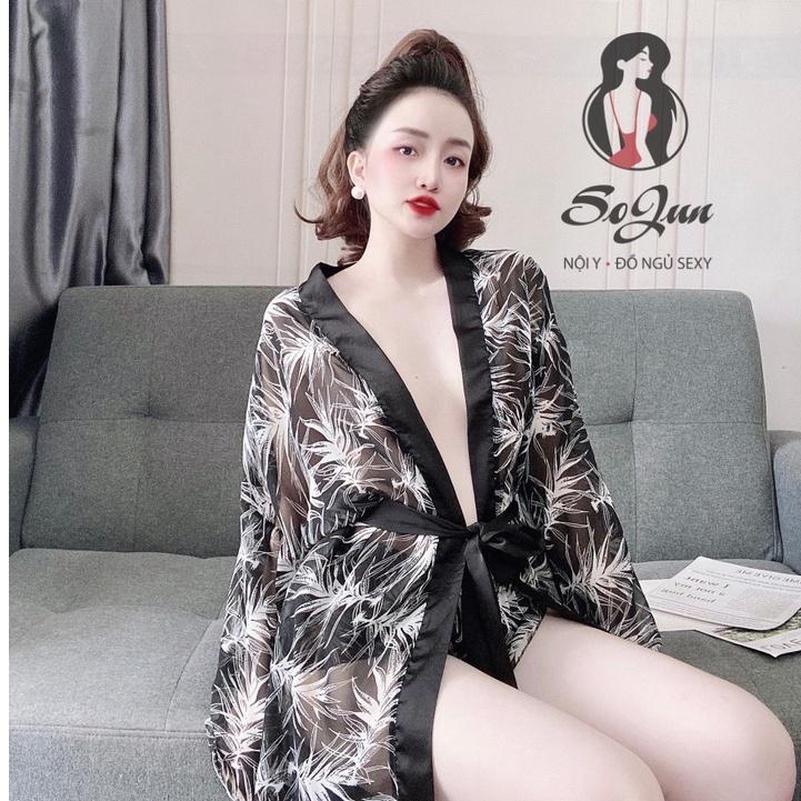 Áo choàng Voan phối satin kèm quần