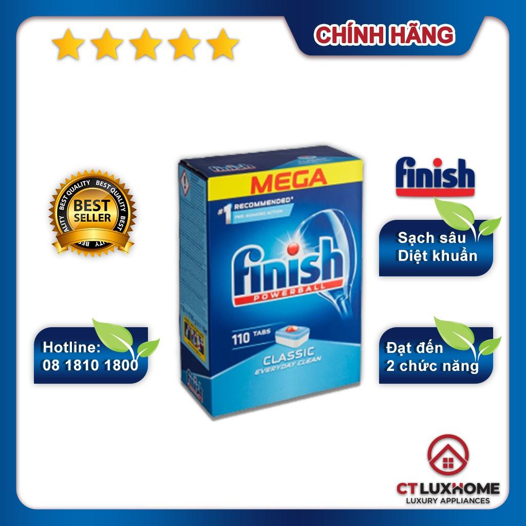 Viên rửa bát Finish Classic hương chanh 110 viên - 2 chức năng