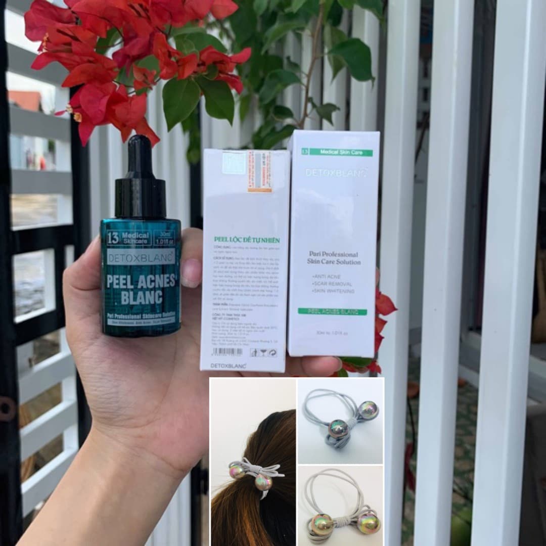 Combo Mặt nạ (Detox mask) và Serum Lộc Đề ( Peel Acnes Detox BlanC) Mẫu mới có tem check chính hãng , Kèm cộc tóc Ngọc Thạch