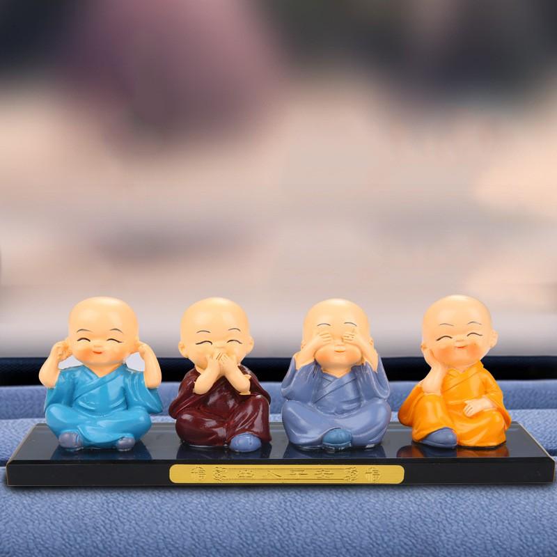Bộ Tượng Tứ Không Phong Thủy 4 Tư Thế Trang Trí Xe Hơi, Bàn Làm Việc