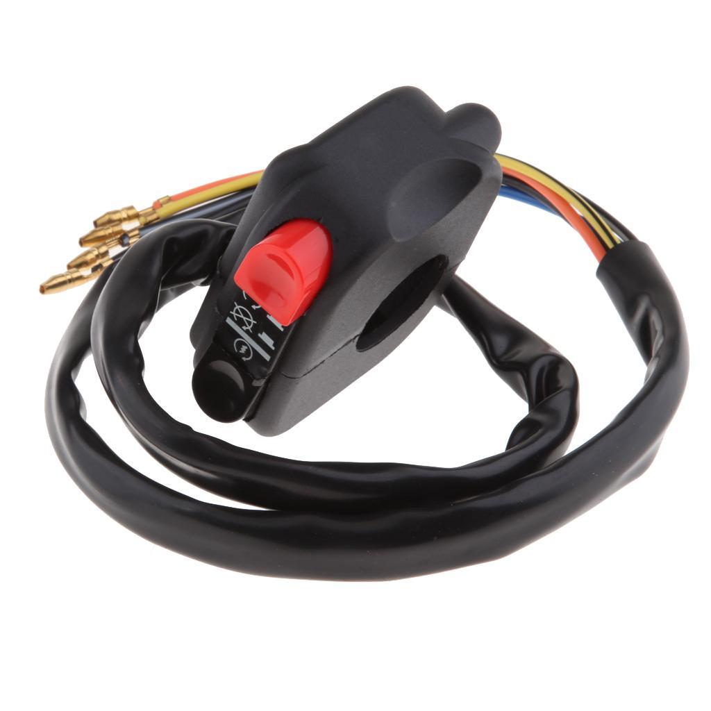 Motorcycle 7/8" 22mm RH Handlebar Light Switch ON OFF Button for  Bike
