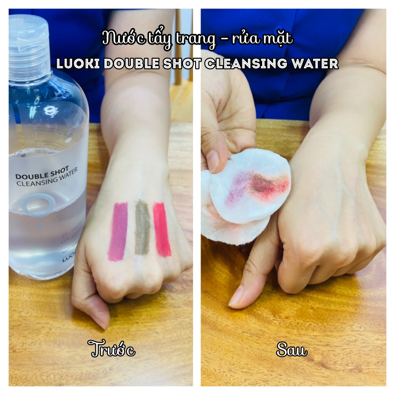 Nước tẩy trang - rửa mặt Luoki Double Shot Cleansing Water