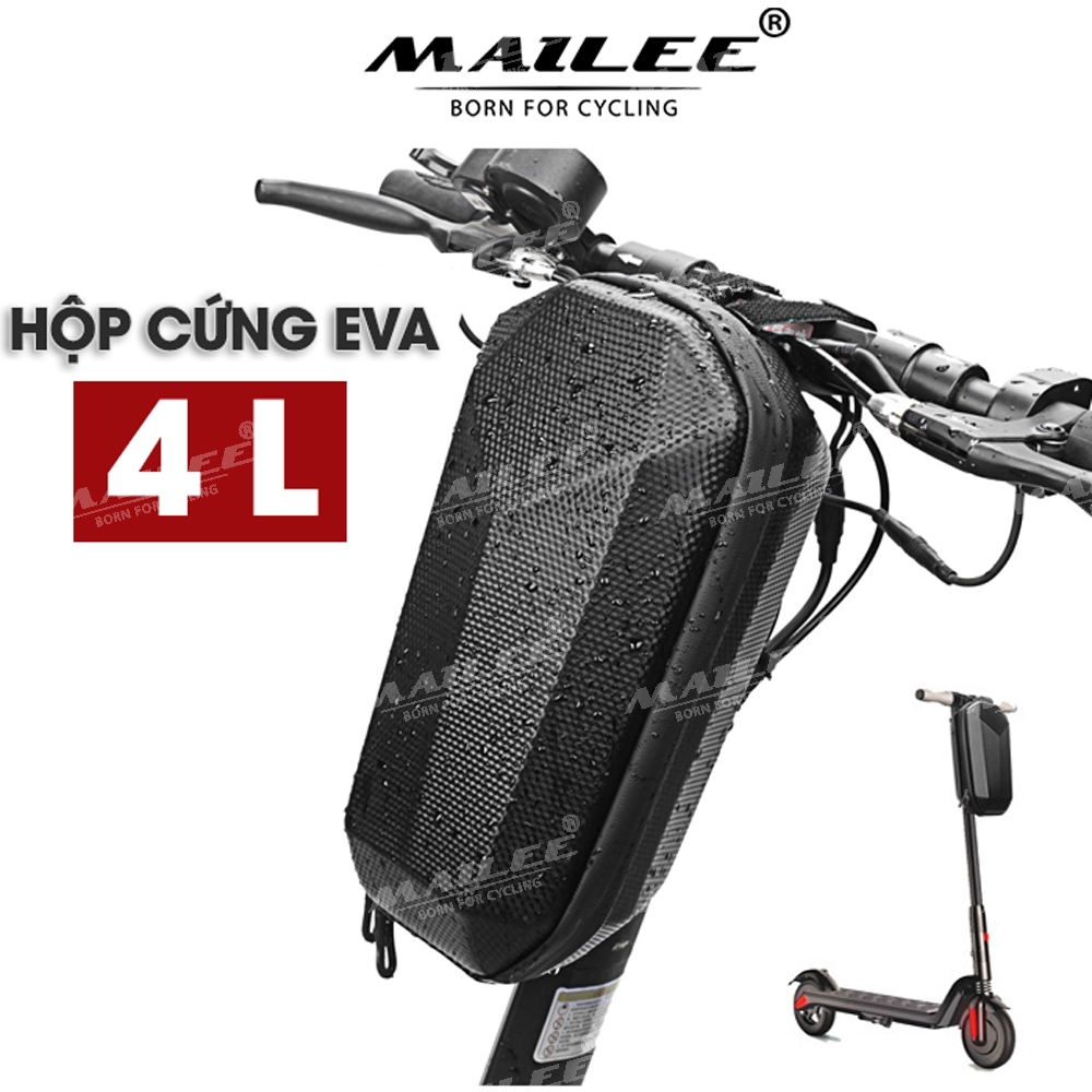 Túi Trước Cho Xe Đạp Gấp, Xe Trượt Scooter, Xe điện gắn ghi đông với Chất liệu EVA chống nước dung tích 4 Lít Mai Lee