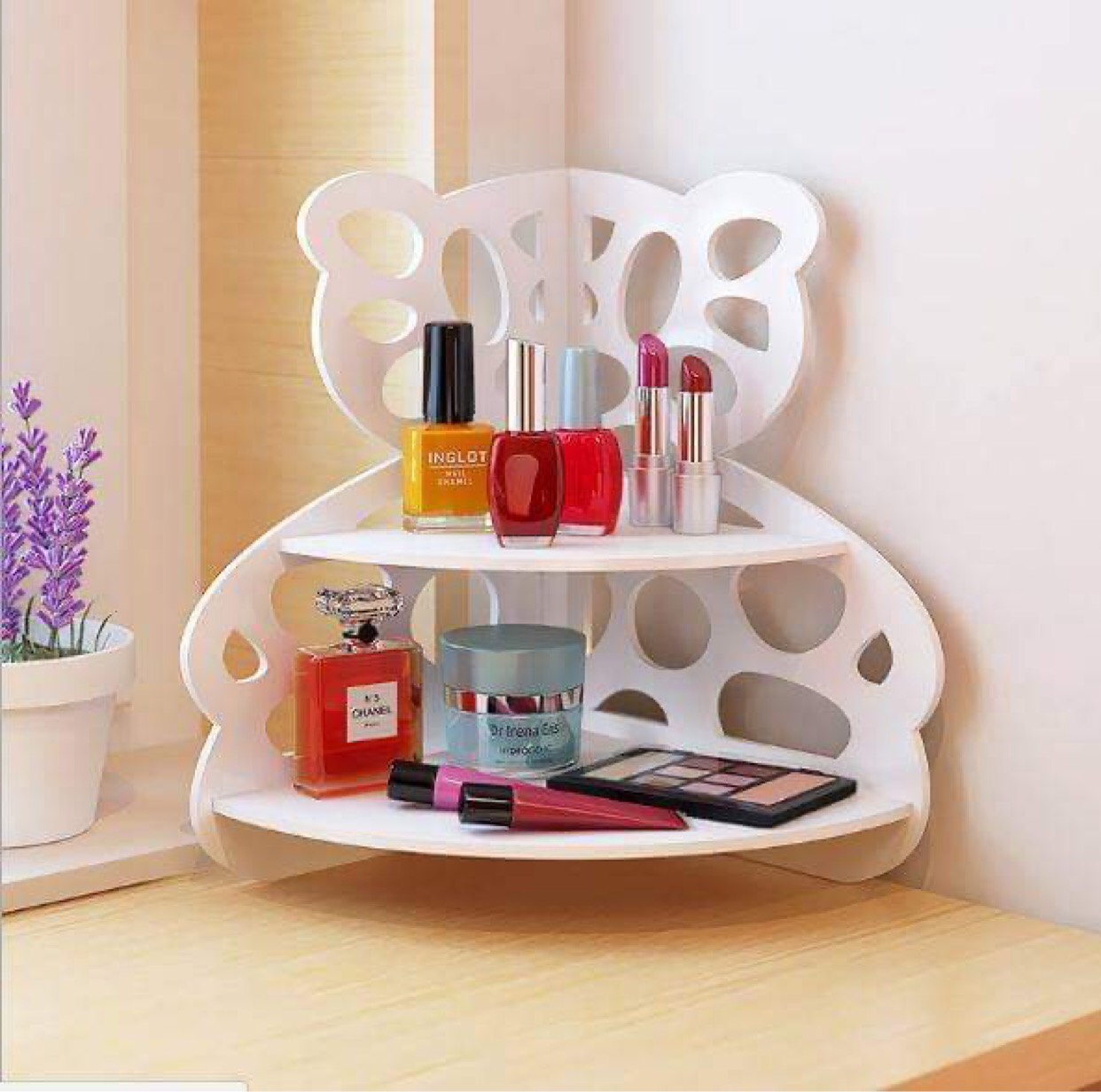 Kệ Phòng Ngủ Hình Con Gấu Kích Thước 28 x 26.5 x 19cm Chống Nước Chống Ẩm Mốc Mối Mọt Tuyệt Đối