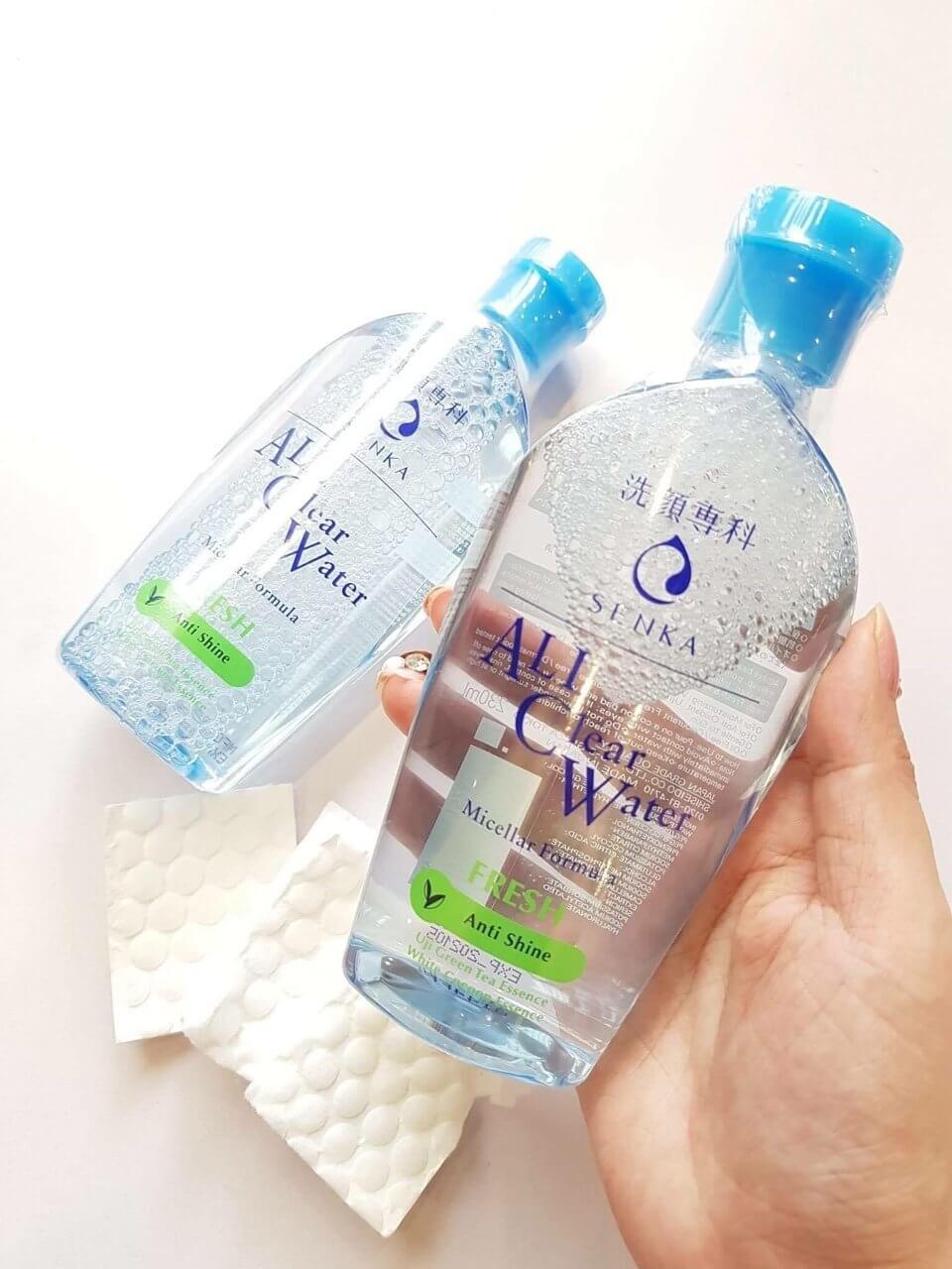 Combo Nước Tẩy Trang Senka All Clear Water Anti Shine 230ml + Sữa Rửa Mặt Senka Perfect Whip Acne Care 100g