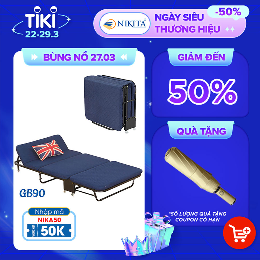 Giường gấp ba khúc Nikita GB90