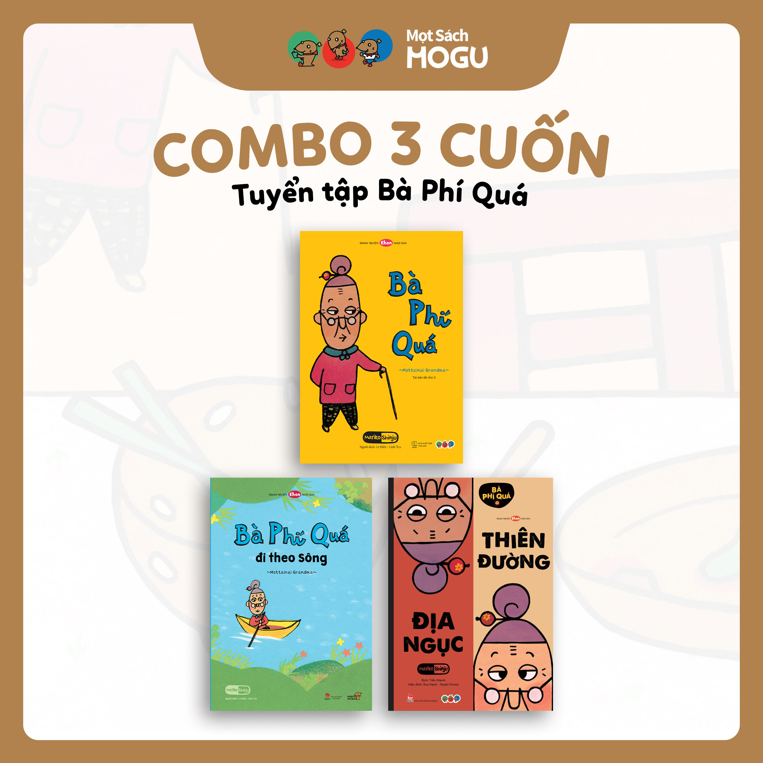 Truyện Ehon bé 3-4-5 tuổi - Bộ 3 cuốn Tuyển tập Bà Phí Quá