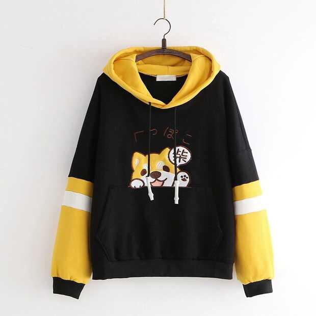 ÁO HOODIE NỮ ️️ áo khoác hoodie  ( CÚN DỂ THƯƠNG ) VẢI NỈ NHIỀU MÀU - AO HOODIE FREE SIZE DƯỚI 60KG dibbycloset