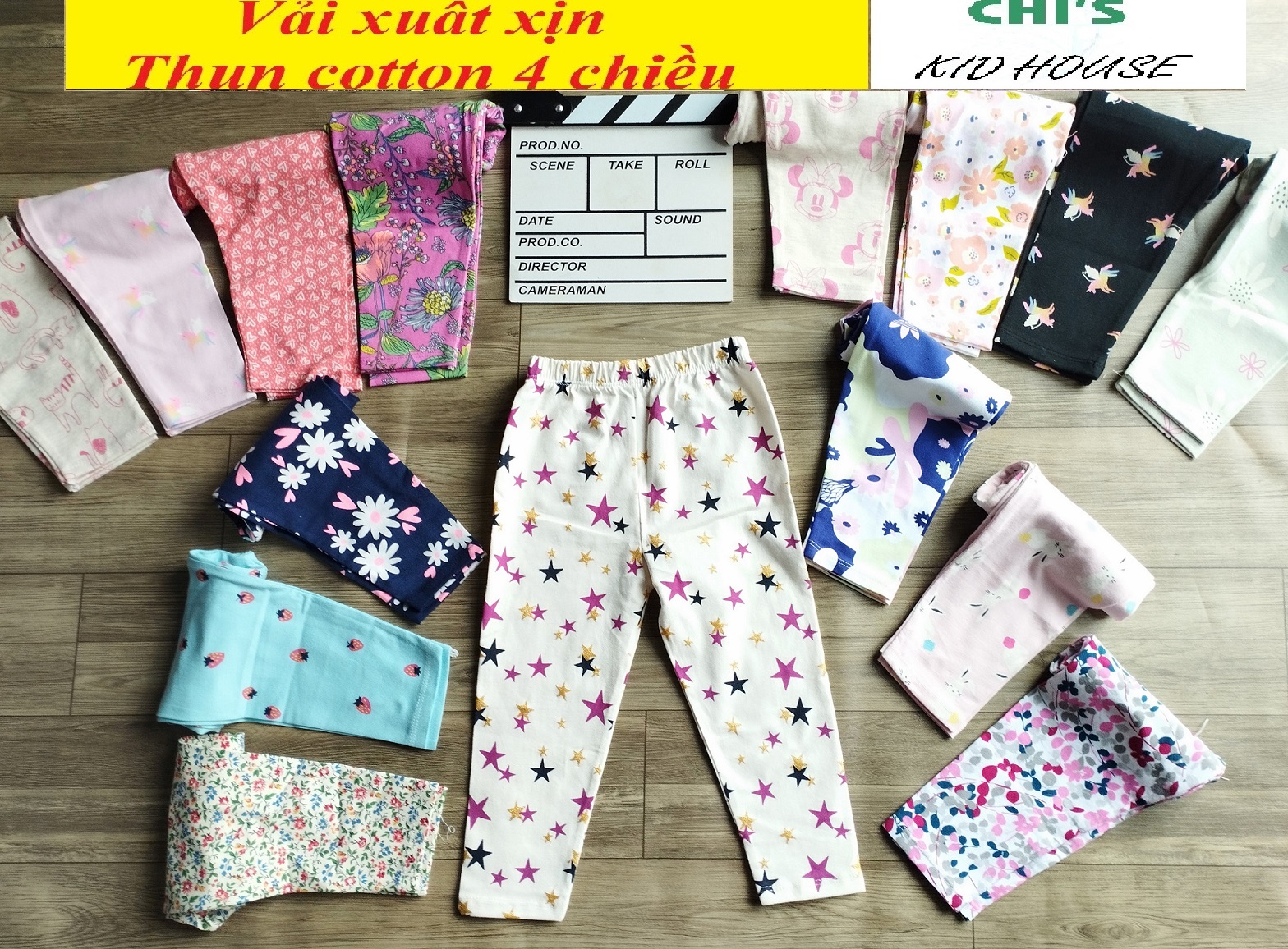 (XUẤT DƯ SIÊU RẺ) SET 5 LEGGING DÀI/ QUẦN DÀI THUN COTTON 4 CHIỀU XUẤT DƯ CHO BÉ GÁI 9-41KG