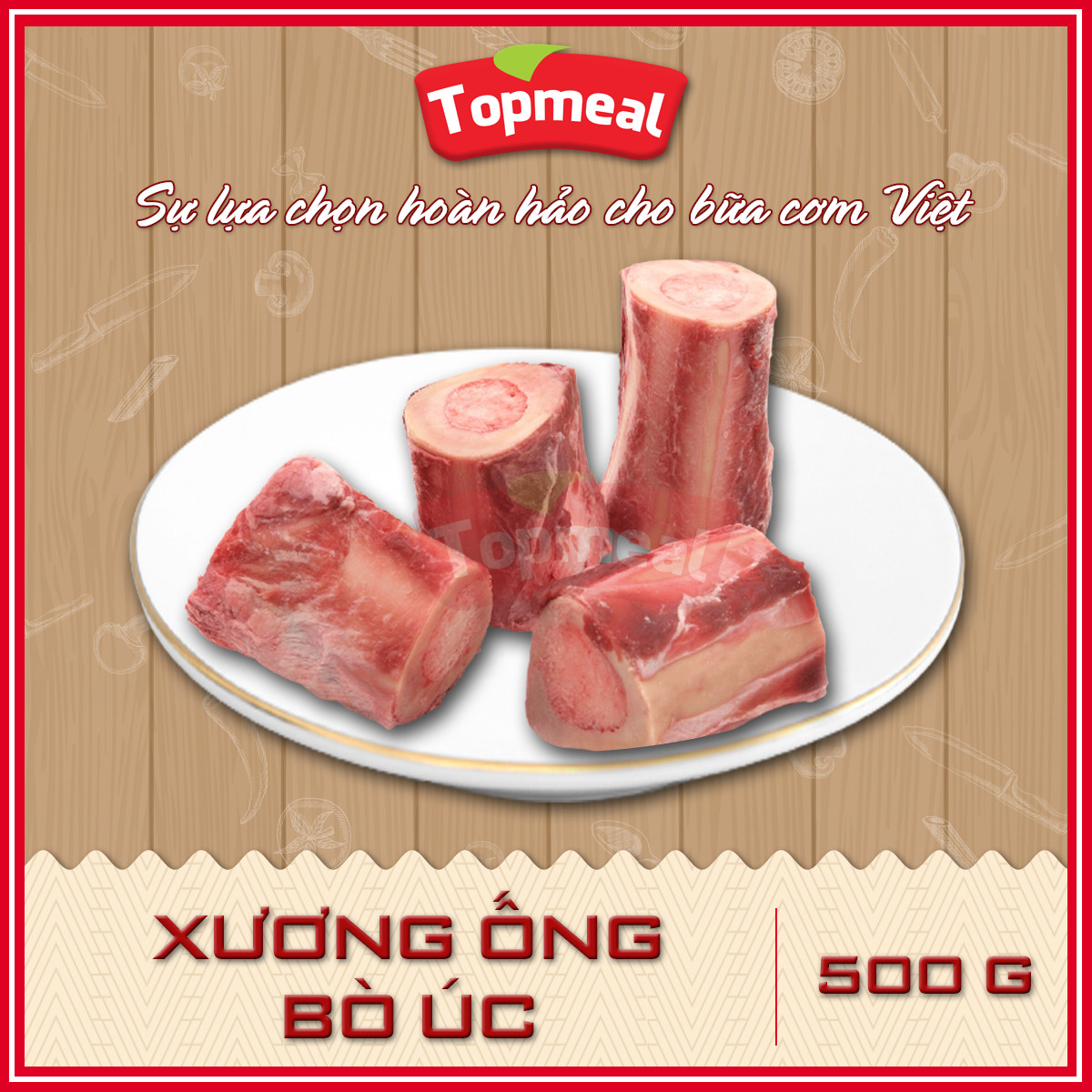 HCM - Xương ống bò Úc (500g) - Thích hợp với các món canh, hầm,...  - [Giao nhanh TPHCM]