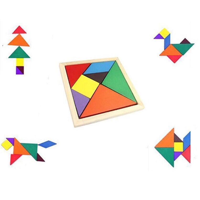 Đồ Chơi Ghép Trí Uẩn Tangram Size Vừa 15X15 Cm Cho Bé