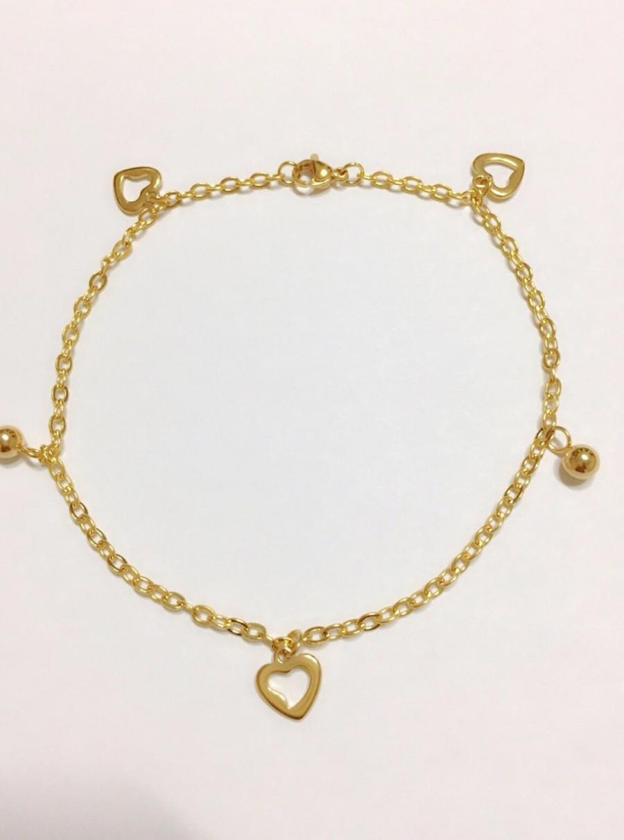 Lắc chân nữmạ vàng 18k mã lc09