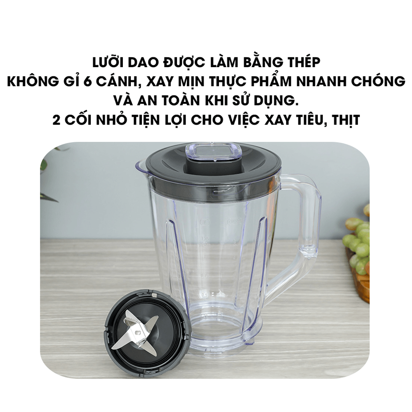 Máy Xay Sinh Tố Tefal BL47YB66 công suất 800W, có cối xay thịt - Hàng chính hãng