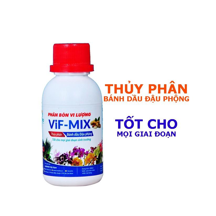 Phân Bón Vi Lượng Thủy Phân Bánh Dầu Đậu Phộng VIF MIX 100ml Chuyên Lan, Cây Kiểng  Tốt Cho Mọi Giai Đoạn