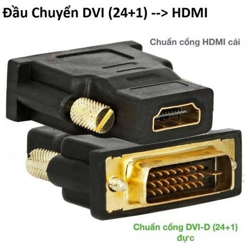Đầu Chuyển DVI 24+1 ra HDMI đầu âm
