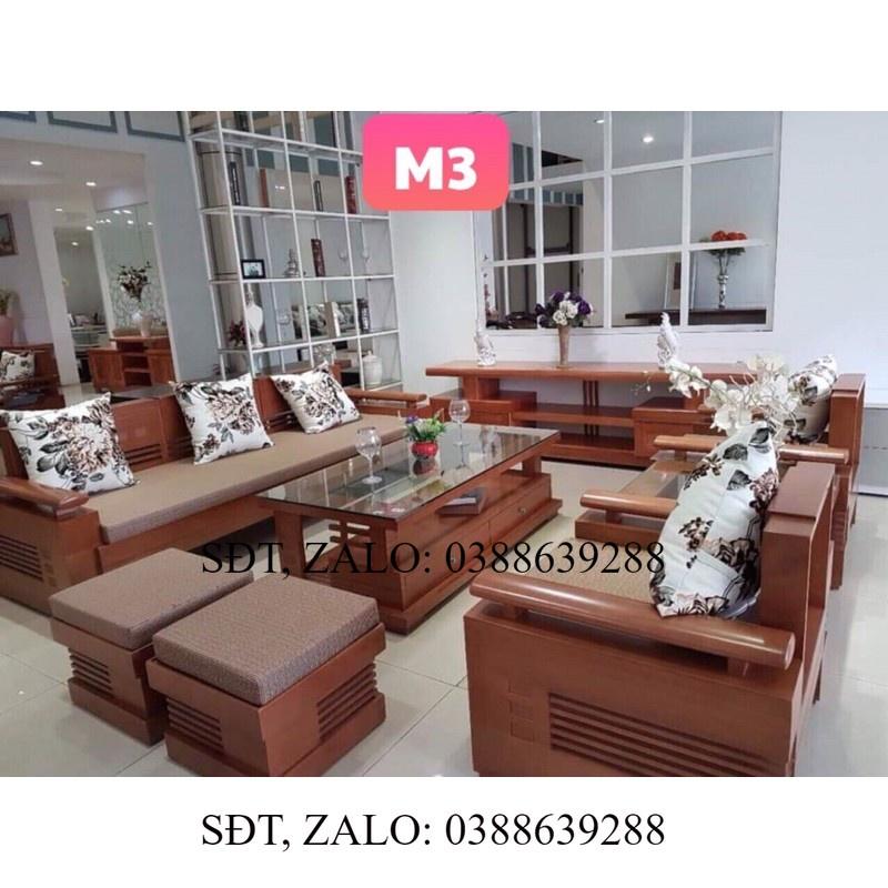 Bàn ghế phòng khách gỗ sồi nga