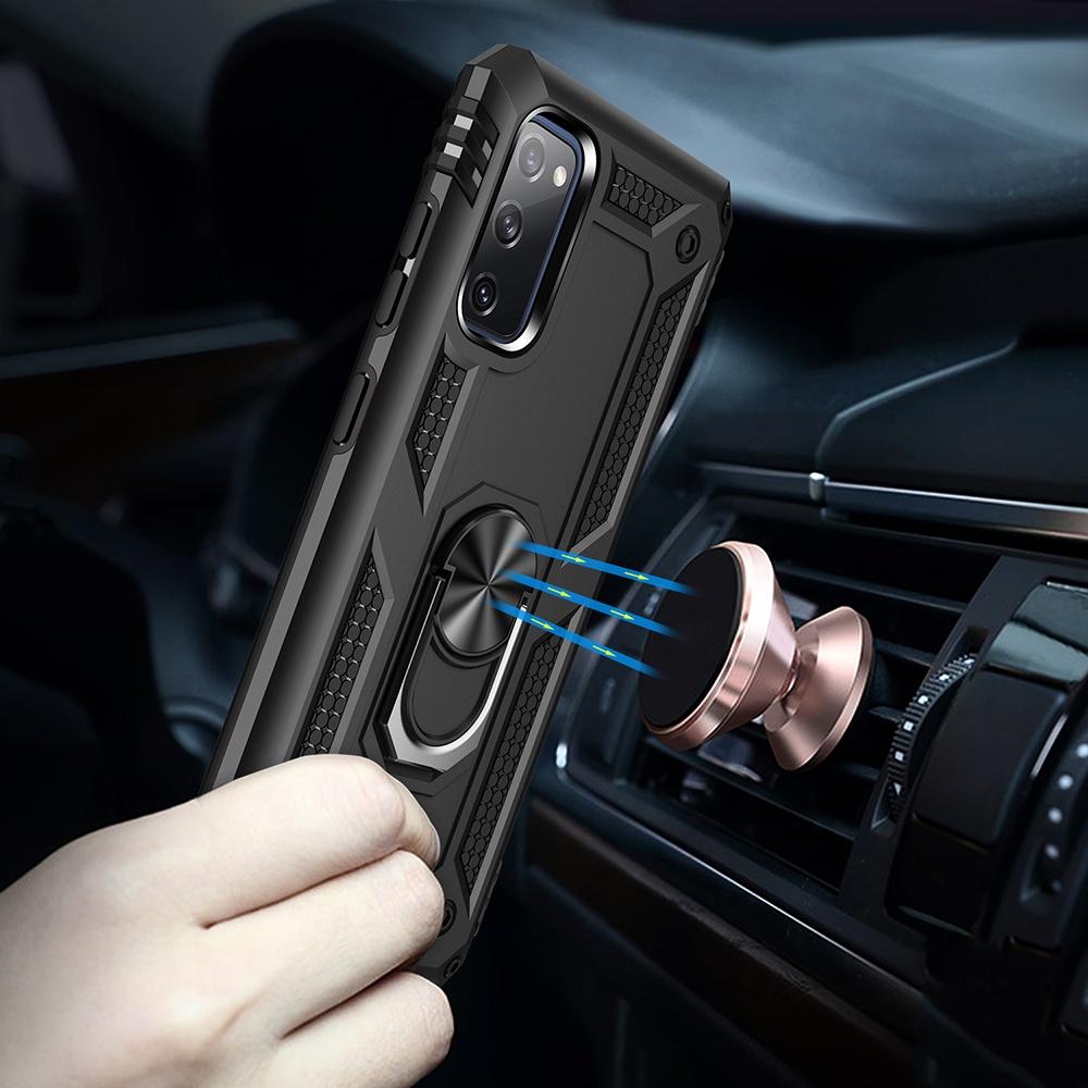 Ốp lưng cho Samsung S20 FE chống sốc 2 lớp kèm nhẫn iring làm giá đỡ