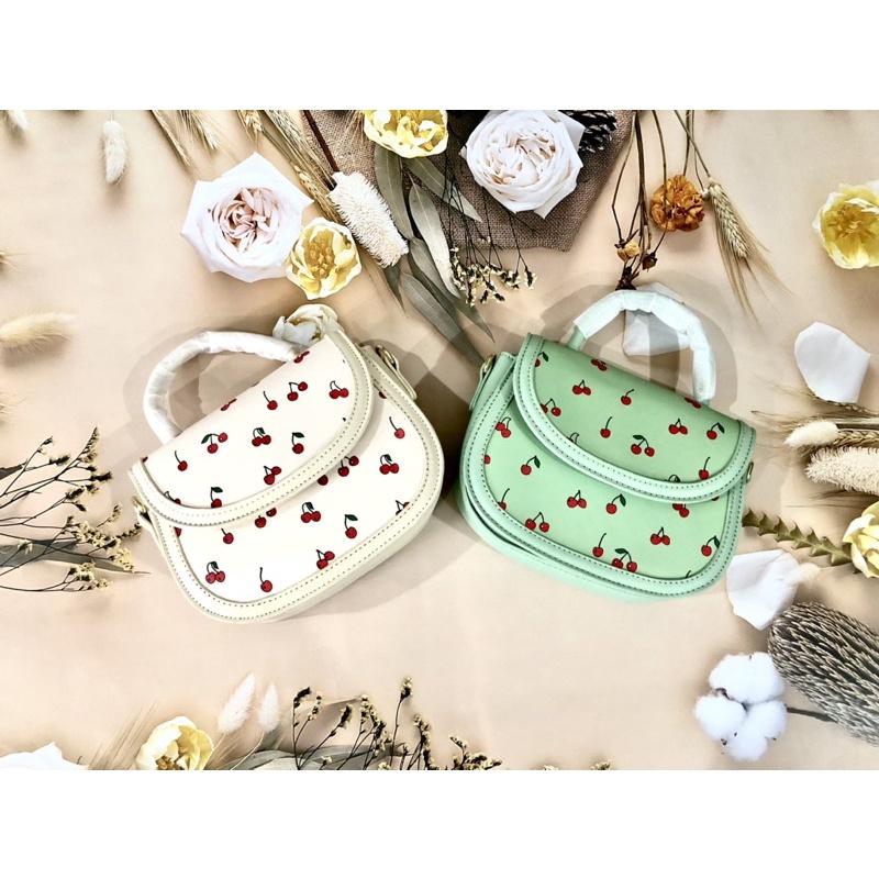 Túi xách tay hoặc đeo chéo in hoạ tiết cherry dễ thương